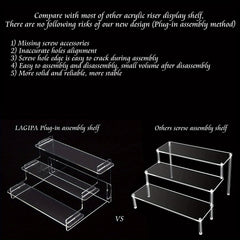 Acrylic Three Layer Ladder Hand Display Stand