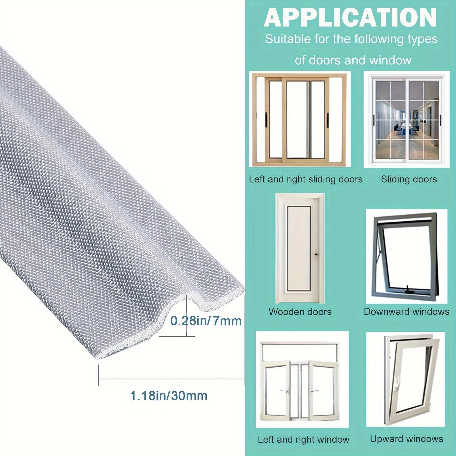 Self-Adhesive Weatherstrip for Doors & Windows Wind & Rain Resistant