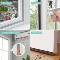 Self-Adhesive Weatherstrip for Doors & Windows Wind & Rain Resistant
