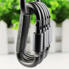 Lockable D Type Mountaineering Buckle Quick Hanging Nut Buckle Aluminum Alloy