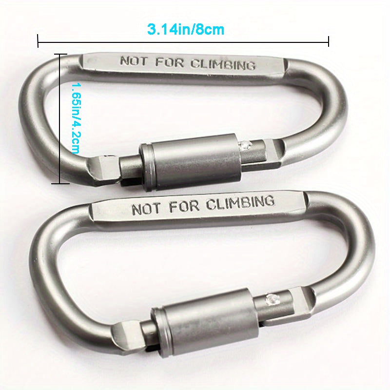 Lockable D Type Mountaineering Buckle Quick Hanging Nut Buckle Aluminum Alloy