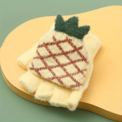 Kids' Warm Half Finger Gloves for Autumn & Winter