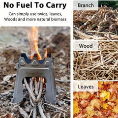 Portable Stainless Steel Firewood Stove for Camping