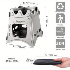 Portable Stainless Steel Firewood Stove for Camping