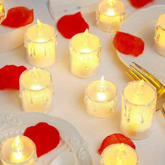 24pcs LED Tea Lights Candles Pumpkin Lights Wedding Christmas Decorations