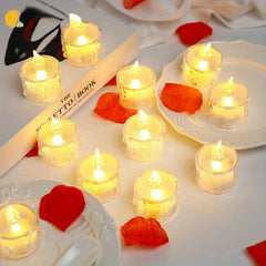 24pcs LED Tea Lights Candles Pumpkin Lights Wedding Christmas Decorations
