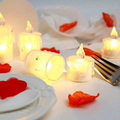 24pcs LED Tea Lights Candles Pumpkin Lights Wedding Christmas Decorations