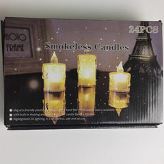24pcs LED Tea Lights Candles Pumpkin Lights Wedding Christmas Decorations