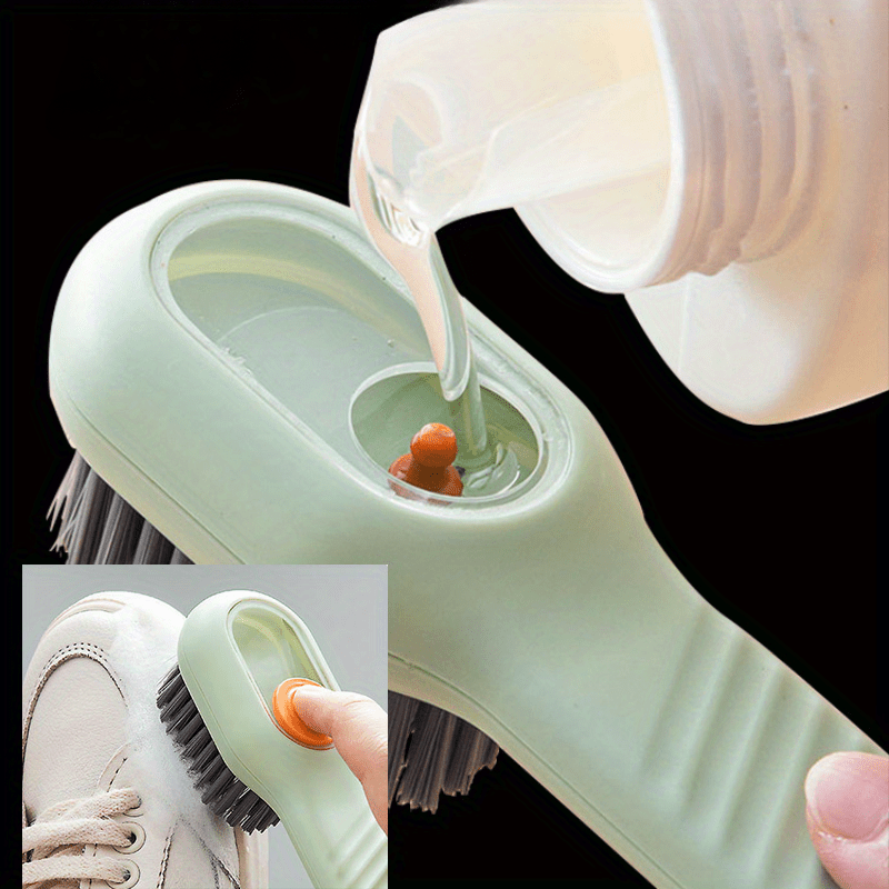 Multifunctional Liquid Added Shoe Brush Soft Fur Clothing Cleaning