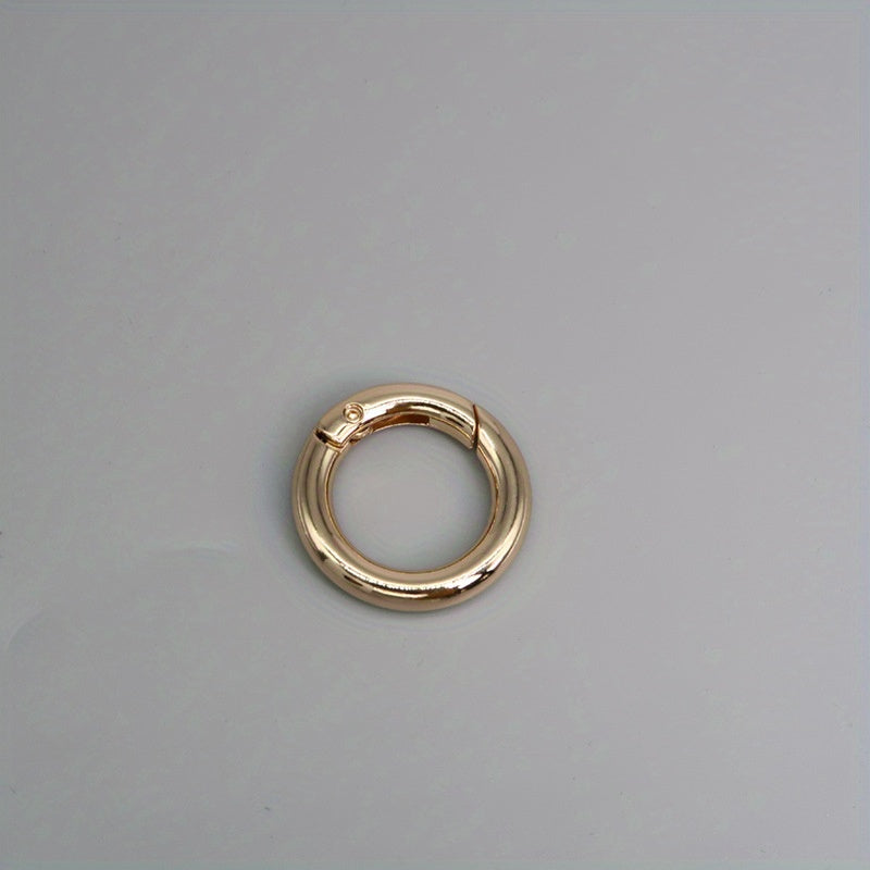Spring Buckle Round Metal Keychain Keyring Accessory