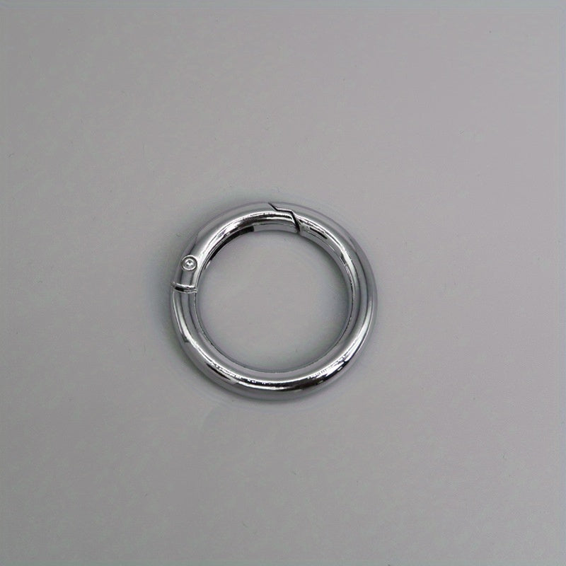 Spring Buckle Round Metal Keychain Keyring Accessory