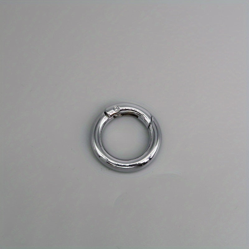 Spring Buckle Round Metal Keychain Keyring Accessory
