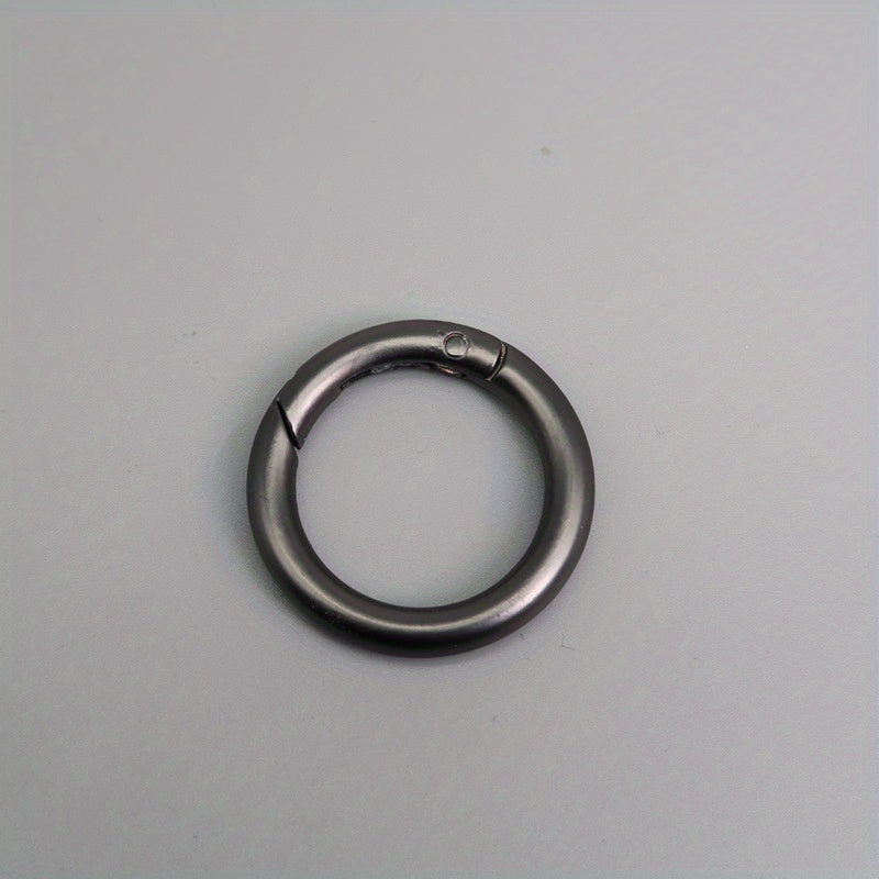 Spring Buckle Round Metal Keychain Keyring Accessory