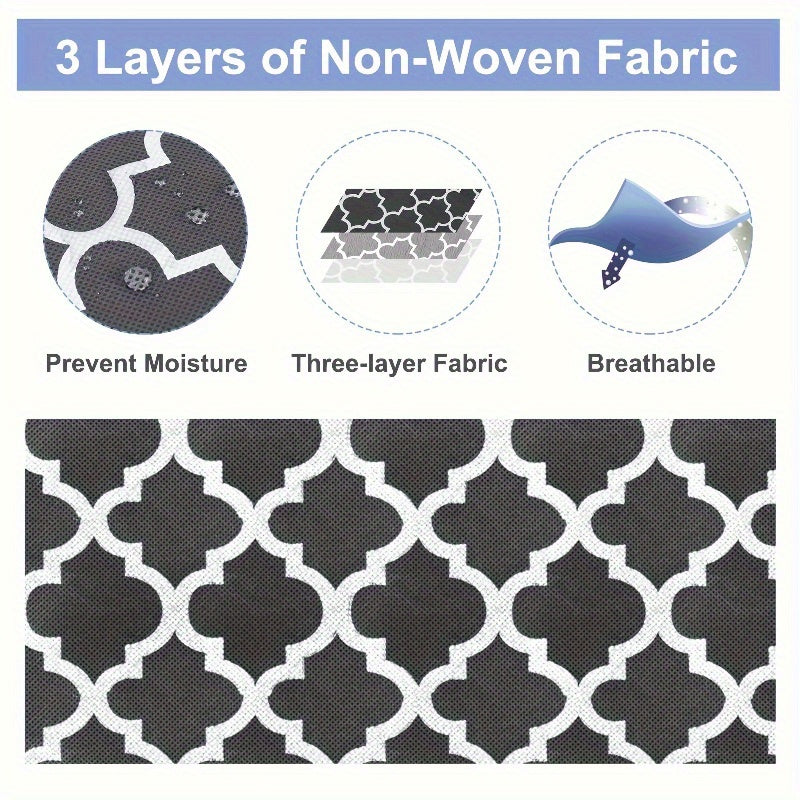 Bedding Storage Bag Non-woven Fabric Durable Handle Closet Organizer Blankets