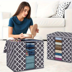 Bedding Storage Bag Non-woven Fabric Durable Handle Closet Organizer Blankets