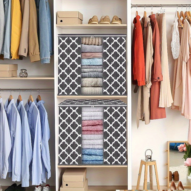 Bedding Storage Bag Non-woven Fabric Durable Handle Closet Organizer Blankets