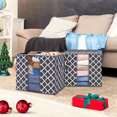 Bedding Storage Bag Non-woven Fabric Durable Handle Closet Organizer Blankets