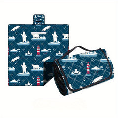 Portable Cartoon Picnic Mat for Outdoor Beach Lawn
