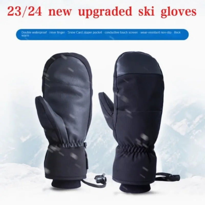 Men's Waterproof Ski Mitten Winter Sports Gloves for Snowboarding
