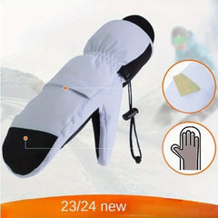 Men's Waterproof Ski Mitten Winter Sports Gloves for Snowboarding