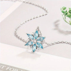 Sky Snowflake Pendant Necklace Christmas Birthday