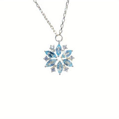 Sky Snowflake Pendant Necklace Christmas Birthday