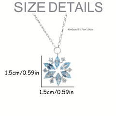 Sky Snowflake Pendant Necklace Christmas Birthday