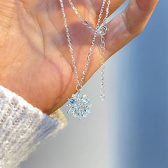Sky Snowflake Pendant Necklace Christmas Birthday