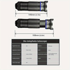 HD Monocular Telescope with Phone Clip for Smartphone Photos