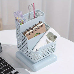 1pc Hollow Desk Organizer Mobile Phone Stand Office Supplies Pen Holder