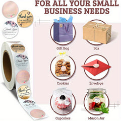 Happy Birthday Heart Sticker Labels