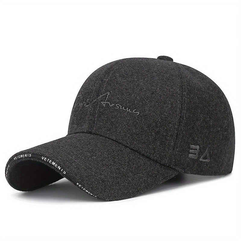 Men's Woolen Warm Baseball Cap