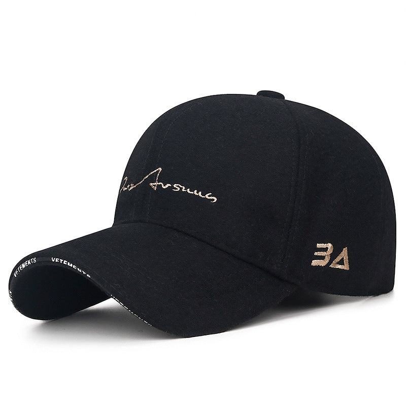 Men's Woolen Warm Baseball Cap