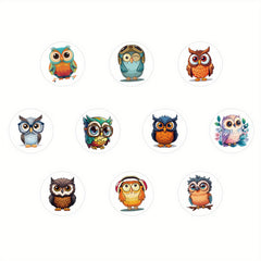 500pcs Owl Stickers Roll Cartoon Owl Animal Stickers For Bottles Laptops
