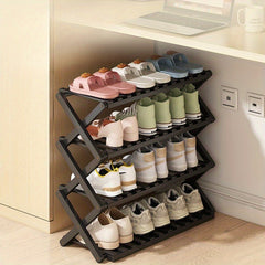 1pc Foldable Shoe Rack Durable Space Saving Storage Organizer for Home