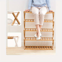 1pc Foldable Shoe Rack Durable Space Saving Storage Organizer for Home