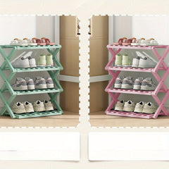 1pc Foldable Shoe Rack Durable Space Saving Storage Organizer for Home