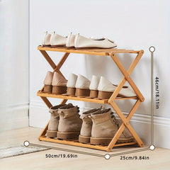 1pc Foldable Shoe Rack Durable Space Saving Storage Organizer for Home
