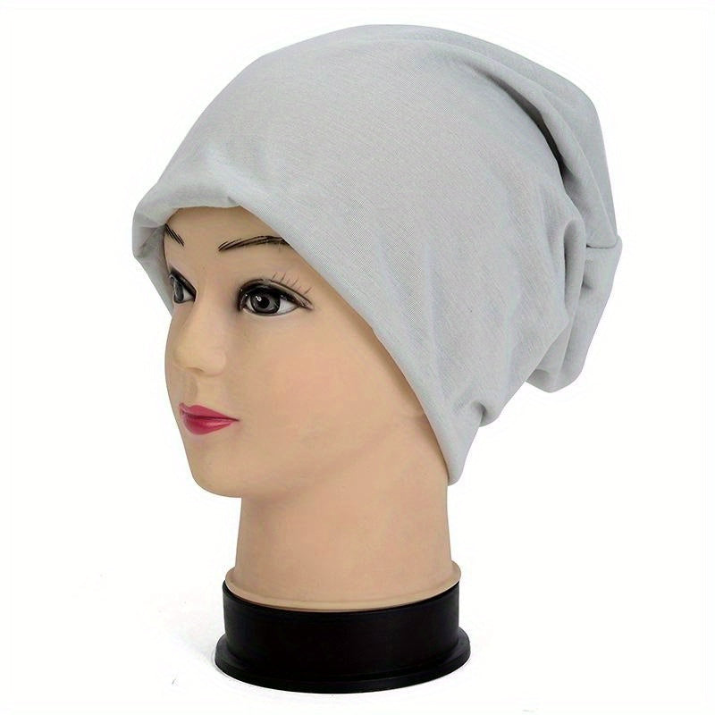 Winter Ski Hat Crochet Slouch Cap Hip Hop Style Solid Unisex