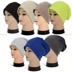 Winter Ski Hat Crochet Slouch Cap Hip Hop Style Solid Unisex