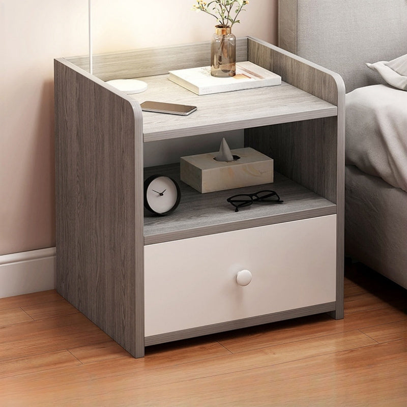 Mini Storage Locker Bedside Table Modern Small Cabinet Assembly