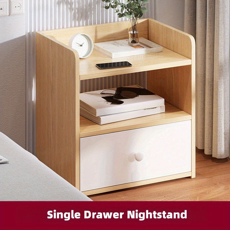 Mini Storage Locker Bedside Table Modern Small Cabinet Assembly