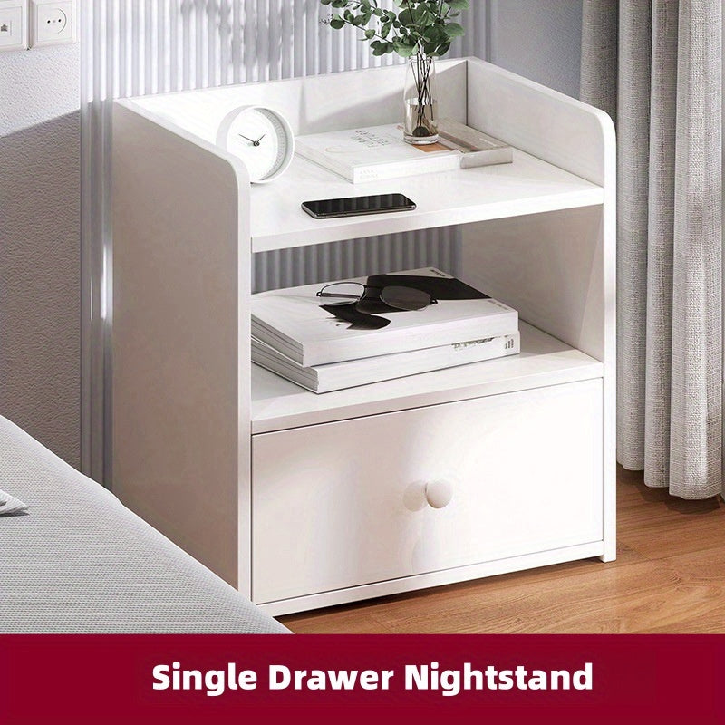 Mini Storage Locker Bedside Table Modern Small Cabinet Assembly