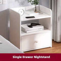 Mini Storage Locker Bedside Table Modern Small Cabinet Assembly