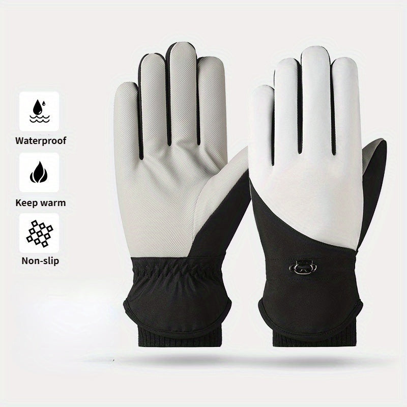 Winter Skiing & Riding Gloves - Warm, Windproof & Waterproof
