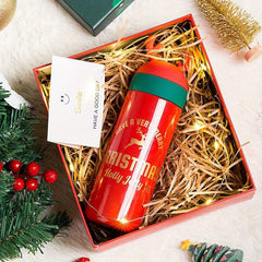 Christmas Elk Insulated Water Cup Outdoor Sports Travel Bottle