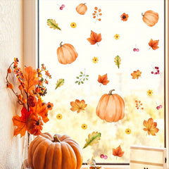 Pumpkin Leaf Cherry Wall Sticker for Halloween Decor