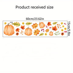 Pumpkin Leaf Cherry Wall Sticker for Halloween Decor