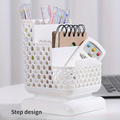 Desktop Hollow Cosmetic Storage Box Mobile Phone Holder Plastic Three-layer