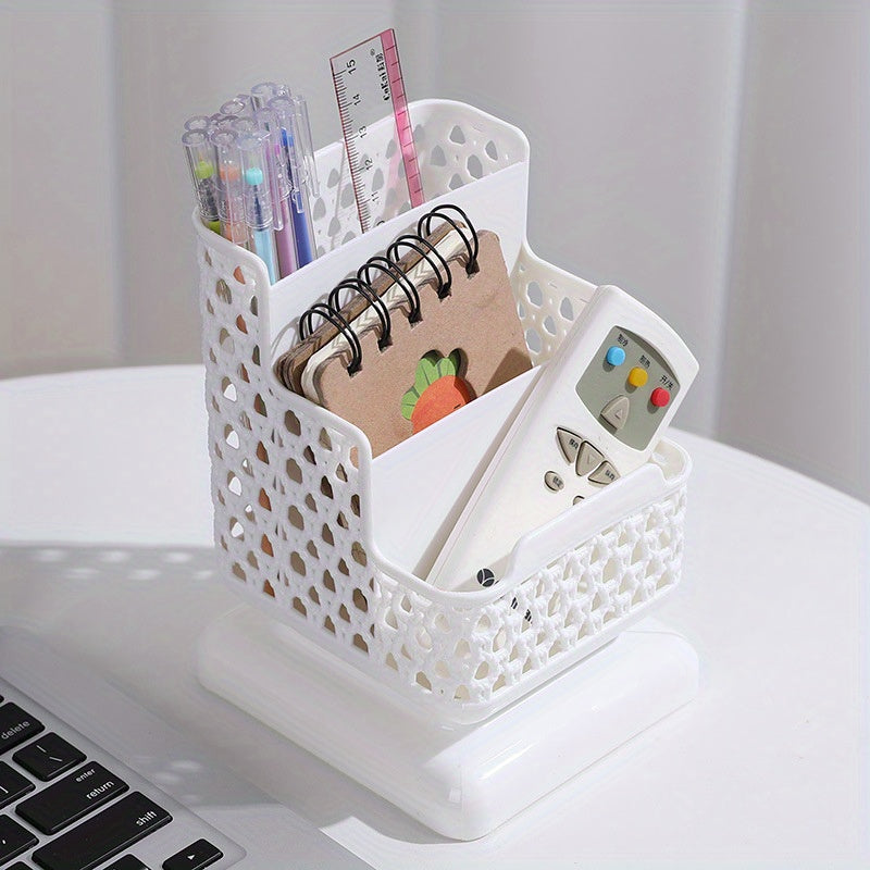 Desktop Hollow Cosmetic Storage Box Mobile Phone Holder Plastic Three-layer